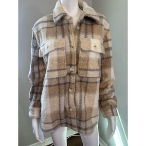 Abercrombie Shacket M Women's Winter Warm Boho Soft Button Pockets